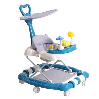 China Musical Hot Selling Swivel Wheels Music Toy Tray Rotating Tray Toy Baby Walker With Foot Mat for sale