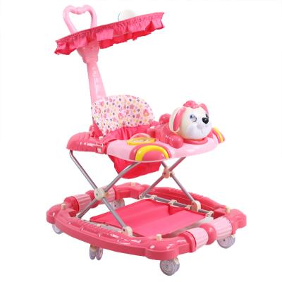 China Music Toy Tray Activity Baby Walker with Push Bar, Canopy, Adjustable Music Toy Tray and Rocking Function for sale