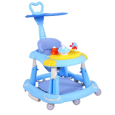 China Hot Sale Baby Walker Swivel Wheels Baby Walker Children Musical Toy Tray Walking Chair Toy Musical Tray Rocking Function for sale