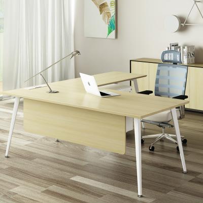 China Expandable Modern Wooden L Shape Office Furniture Table Executive CEO CEO Desk for sale