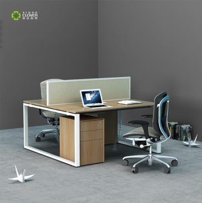 China Iron Modular Frame Modern Furniture Modern Design Office MDF Modern Desk For Workstation Office Furniture for sale