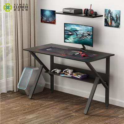 China Extendable industrial style steel computer desk with metal frame for sale