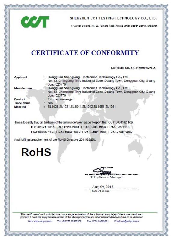 RoHS - Dongguan Shenglong Electronic Technology Co., Ltd.