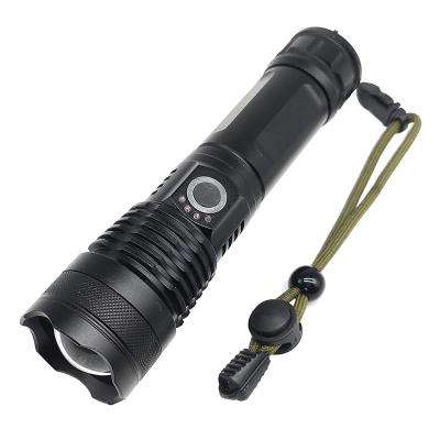 China Ultra Throw Distance 1KM LED Torch Aluminum 2000 Lumens Adjustable Zoom P70 Super Bright Rechargeable Flashlights for sale