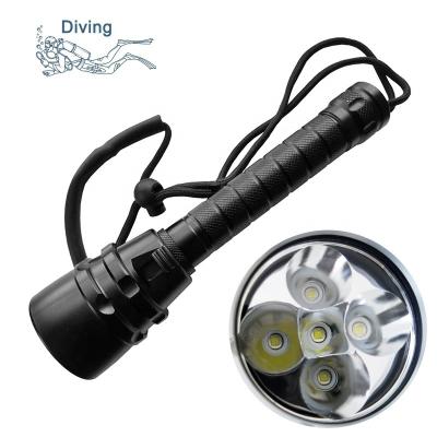 China IP68 Waterproof Diving Diver Torch of Underwater Flashlight 100M Flash Light Rechargeable 5 LED for sale