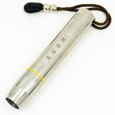 China Hearth Stone Flashlight Stainless Steel LED Jade Torch for sale