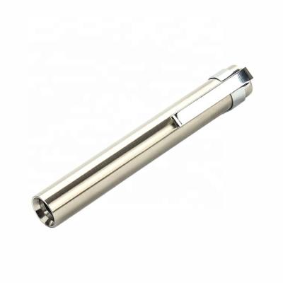 China Convenient Stainless Steel Pocket LED Flashlight with Pen Clip for sale