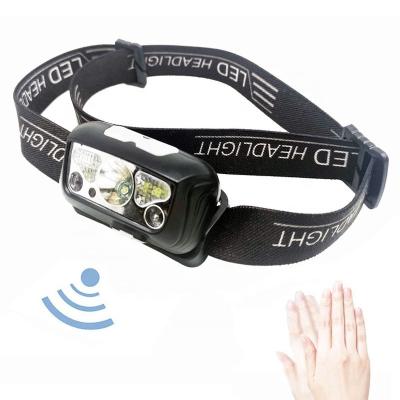 China Convenient Head Lamp Rechargeable Led Sensor Induction Head Light For Outdoor for sale