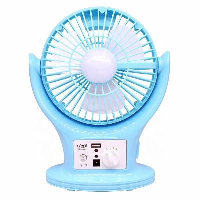 China Multifuntional Rechargeable Fan Portable Desktop LED Fan For Camping Dormitory for sale