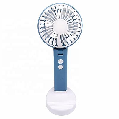 China Convenient Mini Fan Travel Plastic Handheld Led Fan With Lamp For Sale for sale