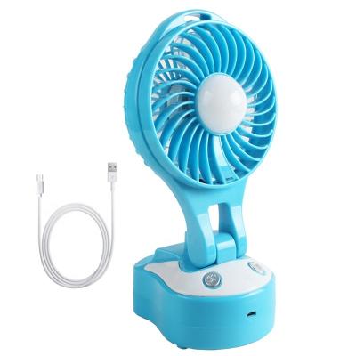 China Newest Protable mini LED fan USB rechargeable foldable desktop for sale for sale