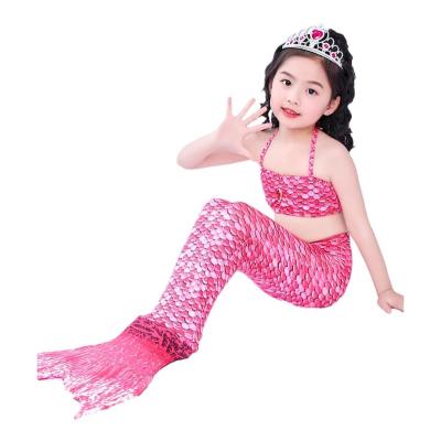 China Popular Cute Custom Kids Luxury Colorful Mermaid Breathable Three Piece Girls Small Swimwear for sale