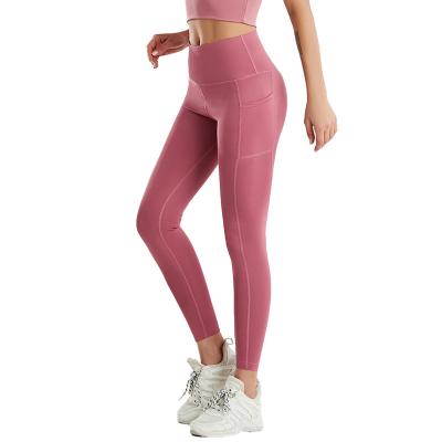 China Women's Breathable Yoga Pants With Pockets Gaiters With High Pockets Non-See-Through Tummy Control Workout Pants for sale