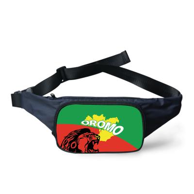 China Oromo Fanny Flags Pattern Women Fanny Pack Waist Bag Canvas Waist Bag Women's Fanny Pack Waist Bag Men's Women's Fanny Pack Casual Pouch Travel Fanny Pack Water Proof Flag for sale