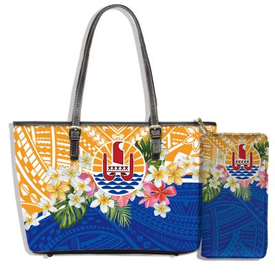 China Purse NATIONAL Polynesian Hawaiian Flag Floral Tribal Print Add Your Texts Name On Ladies Handbags For Women Luxury Custom Logo 9 for sale