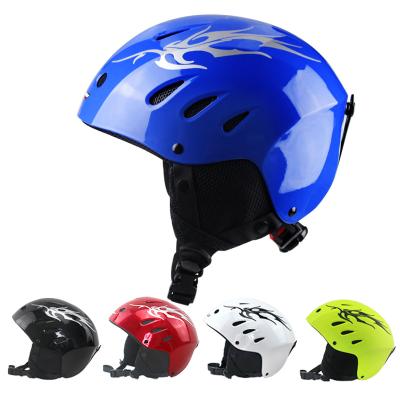 China ABS New Release Fire Pattern High End Unisex Adult Breathable ABS ENV Skiing Helmet With CE Approved for sale