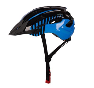 China Compounds Anti-impact Mold Mountain Bike Outdoor Graffiti Integrated Oval Helmet With Triangle LED Light Tail Light for sale