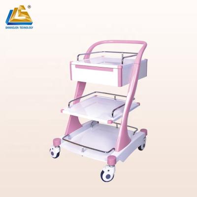 China Modern Luxury ABS Nursing Carts And Trolleys Step Ladder Cart Medical Trolley for sale