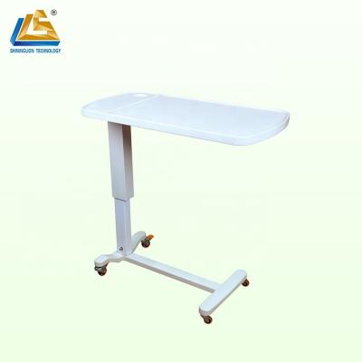 China Hospital bed inpatient dining table, hospital bedside tray table, hospital over bed table for sale