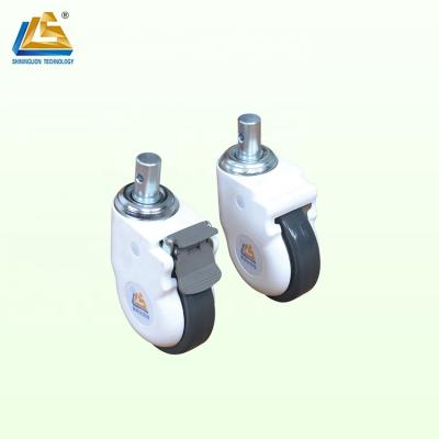 China Traditional Manual Bed Brake Angled Casters For Nursing Bed for sale