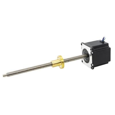 China 1300/1900mN.m Nema 23 Micro Screw Shaft Linear Stepper Motor With Lead Screw For 3d Printer Length 55/76mm for sale