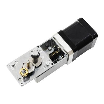 China Umot High Torque Height 34mm Nema17 Worm Geared Reducer Stepper Motor with Gearbox for sale