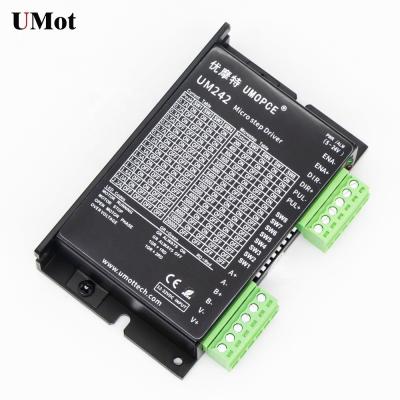 China High Frequency UM242 Hybrid Stepper Motor Driver 2 Phase 0.2-2.2A Nema 8 11 17 23 STP/DIR for sale