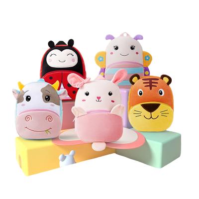 China Cute Cartoon Plush Backpack Bunny Cartoon School Bag Kids Waterproof Boys Girls Backpack For Children for sale