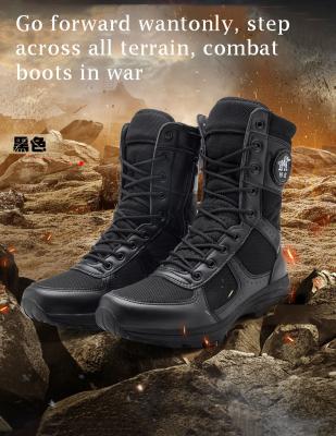 China Protective Gear Lace Up Black Military Army Desert Tactical Boots For Men for sale