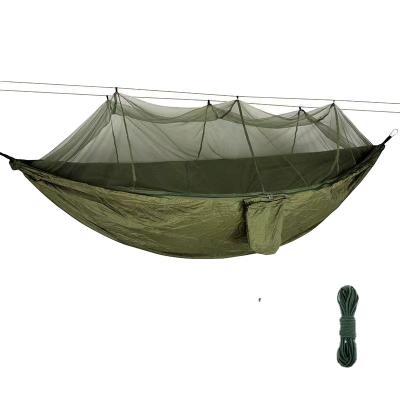 China 210T Mosquito Repellent Double Hammock Mosquito Net Aerial Camping Tent Adult Outdoor Nylon Parachute Fabric for sale