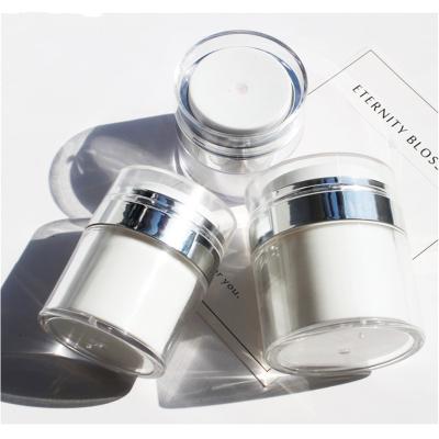 China 15g/30g/50g Double Wall Cosmetic Eye Cream Luxury Plastic Acrylic Face Cream Airless Jar for sale