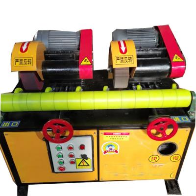 China Double descaling stations pipe derusting machine pipe polishing machine for sale