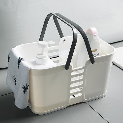 China Sustainable Portable Household PP Plastic Storage Basket For Bathroom And Shower Basket for sale