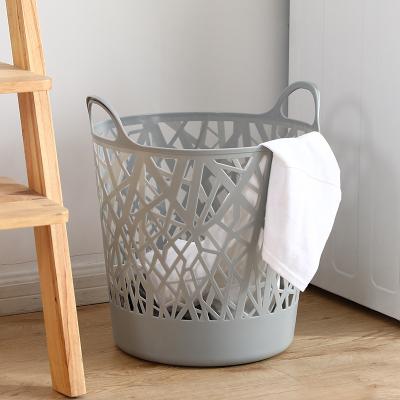 China Modern Design Sustainable Home Use Extra Large Plastic Customized Large Dirty Clothes Laundry Hamper With Handle for sale