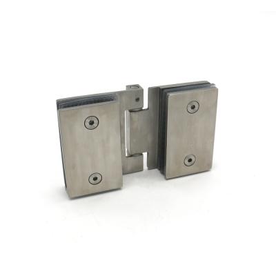 China 180 Degree Glass Hinge Modern Hinge Shower Hinge Swept Two Side Square Glass To Glass Matrix Cast Iron for sale