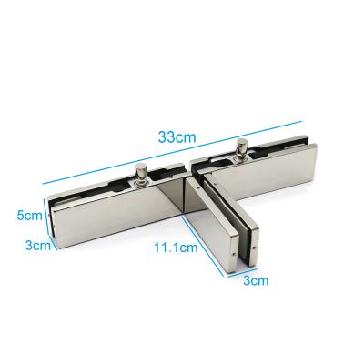 China Modern Shaped Offset Patch Spacer Tempered Glass Door Accessories 12/15mm Pivot Fixture Fit Fixture for sale