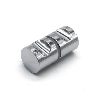 China Modern Stainless Steel Mirror Finish Shower Room Bathroom Door Knob Round Door Handle Glass Door Knob for sale