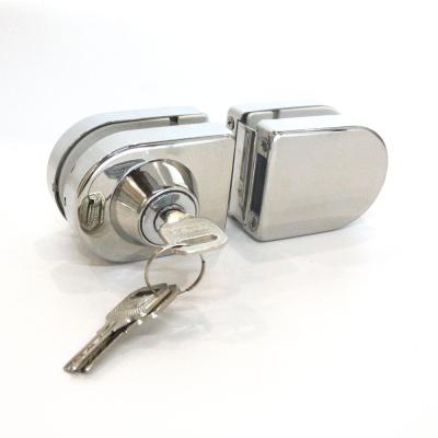 China 304 Stainless Steel Door Glass Door Lock Bilateral Master Glass Lock Security Wooden Door Lock for sale