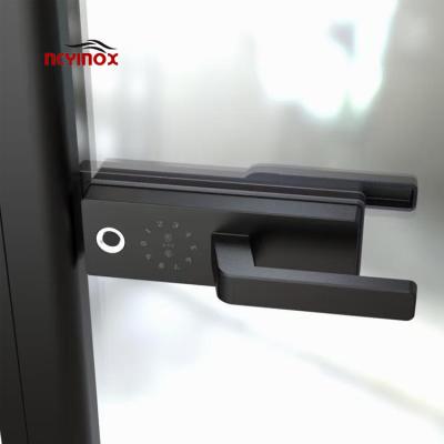 China Home / Office /Apartment/ Hotel High Quality Electronic Fingerprint Glass Door Locks With Handle For Sliding Door for sale