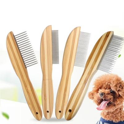 China Reusable Reusable Portable Cat Cleaning Brush Bamboo Dog Comb Dog Hair Dust Remover Hair Fur Solvent Wooden Pet Brush for sale