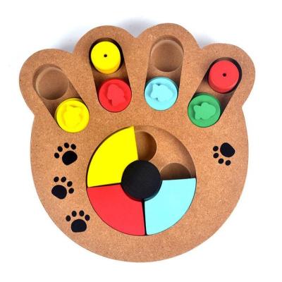 China Amazon Eoc-frriendly Hot Selling Non-automatic Interactive Wooden Food Feeder Dog Puzzle Toys for sale