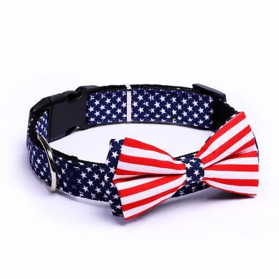 China Amazon Factory Wholesale Hot Sale Pet Products Personalized Adjustable Dog Collar With Bow Tie for sale