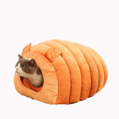 China Cute Warm Breathable Fashion Cat Bed House Kitten Capsule Partially Enclosed Bed for sale