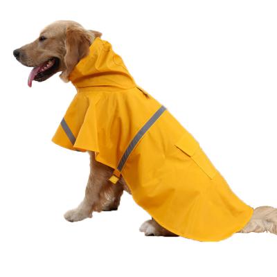 China Viable Wholesales Dog Raincoats For Large Dogs With Reflective Brand Hoodie Rain Poncho Jacket For Dogs for sale