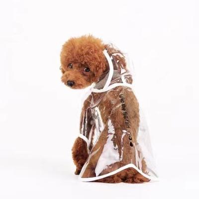 China Pet Viable Raincoat Fashion Cape Fashion Raincoat Puppy Coat Clear Plastic Waterproof Pet Raincoat for sale