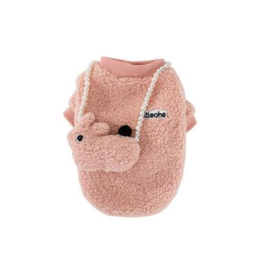 China Pet Viable Coat Small Dog Clothes Winter Warm Cotton Coat Rabbit Shoulder Bag Cat Clothes for sale