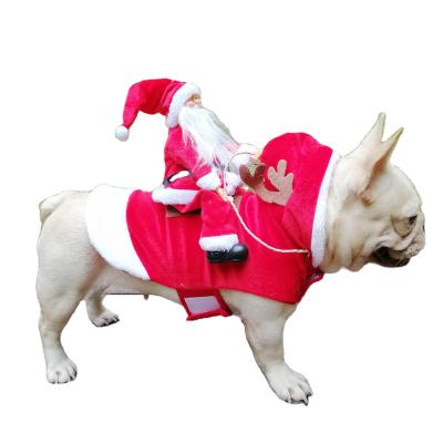 China Amazon Seller Factory Stocked Hot Wholesale Keep Winter Santa Claus Christmas Warm Nice Dog Clothes for sale