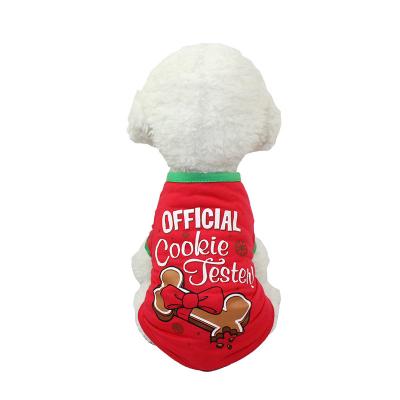 China Christmas Viable Santa Snowman Pet Costume Clothes Dog T-Shirt For Puppy for sale