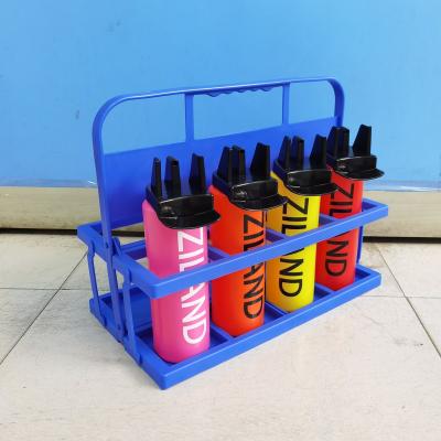 China Good Quality Sustainable Portable Plastic Football Water Bottles And Carrier for sale