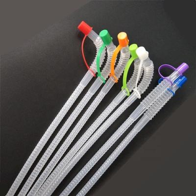 China Convenient Use Disposable Custom Length Plastic Drinking Straw With Dust Cover for sale